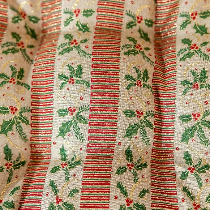 vctops Christmas U-Shaped Chair Cushions with Ties (Pattern J,16"x16") | Soft Comfortable Linen Textured Chair Pads Non Slip Seat Cushions for Indoor Dining Room and Kitchen Chairs - Image 7