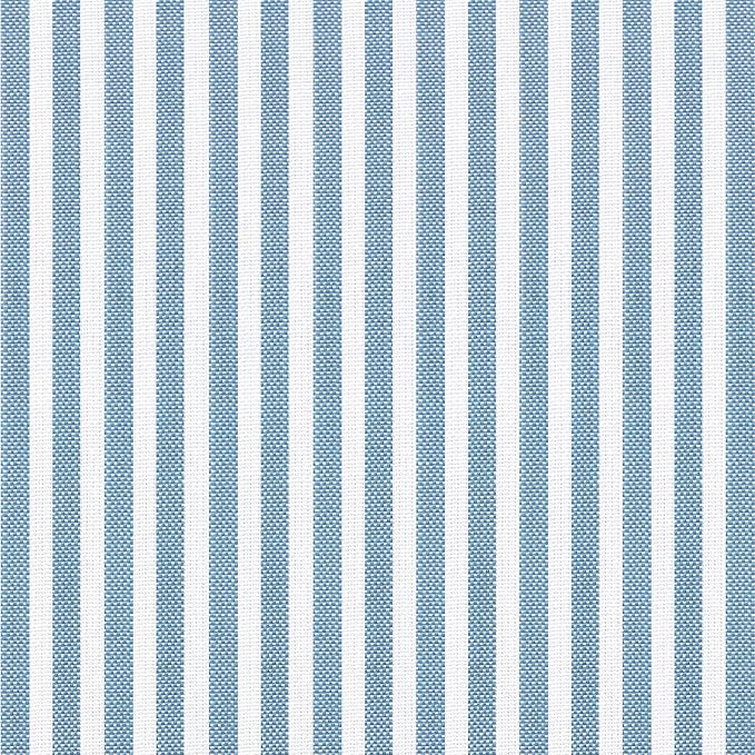 AAAAAcessories D-Shaped Chair Cushions, 2" Thick Dining Chair Pads with Ties and Removable, Machine-Washable Cover, 17" x 16", Set of 6, Pinstripe Blue - Image 3