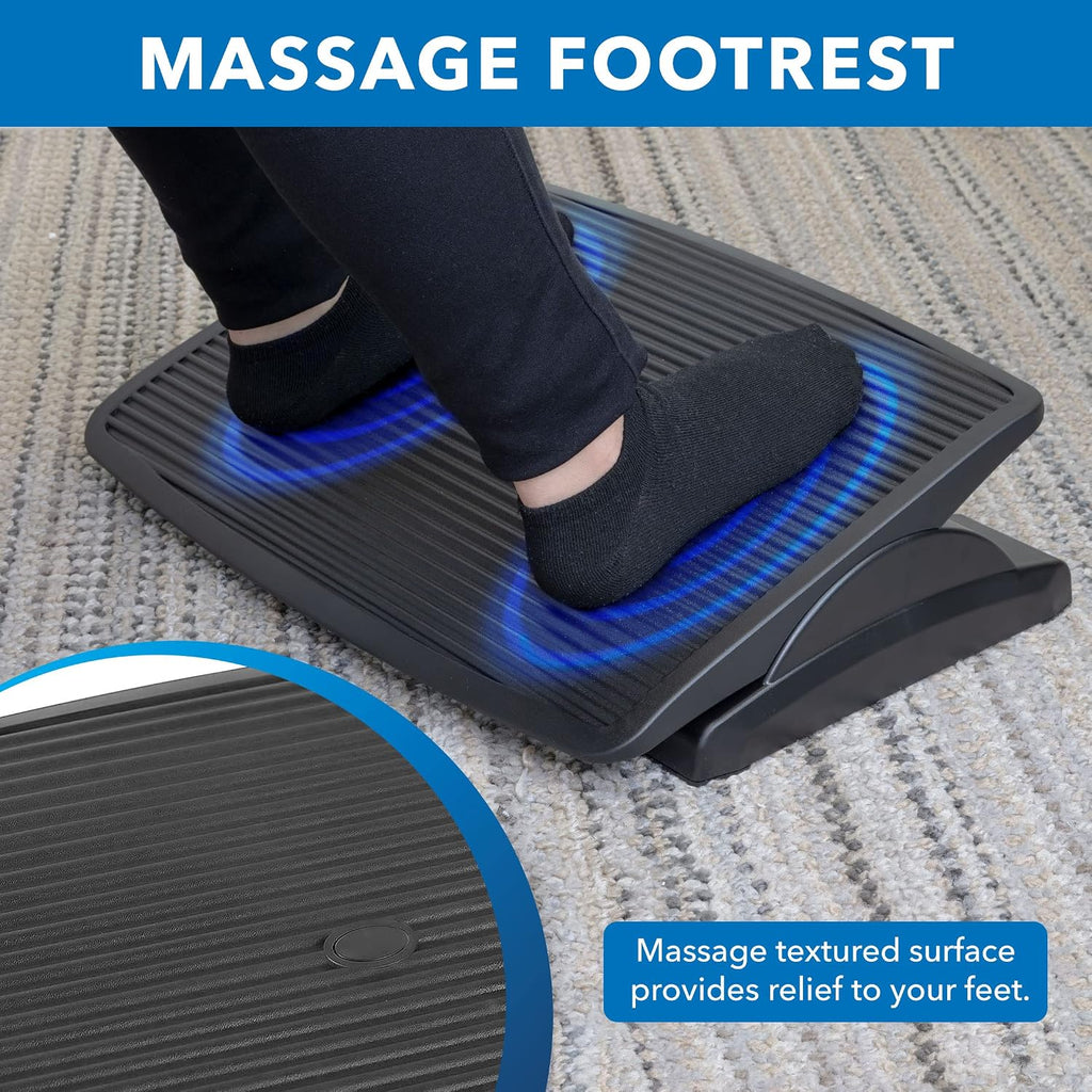 Mount-It! Foot Rest Under Desk, Large 17.5x13.5 in, 20° Tilt & Texture - Image 5