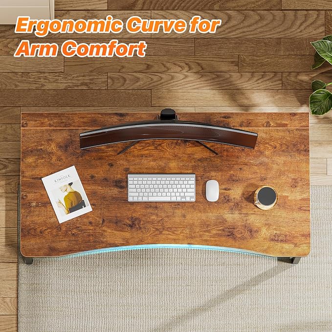 Huuger Folding Desk for Small Spaces, 39.4 Inch Foldable Computer Table | Easy Assembly, Small Writing Work Office Computer Desk, for Home Office, Study, Bedroom, Dorm, Space Saving, Rustic Brown - Image 5