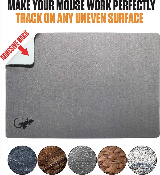 Mouse Pad Adhesive Bottom - Sticks to Any Surface - Portable - Webcam Covers and Screen Cleaner Included (5 Pack - Rainbow) - Image 3