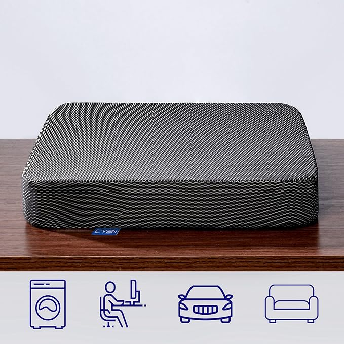 Ifoam Gel Infused Memory Foam Layer Wheelchair Cushion - Seat Cushion for Wheelchair-Office Chair, Kitchen Chair-Pressure Sore and Tailbone Pain Relief-High Dense Polyfoam Base (Black, 24×18×4 inch) - Image 5
