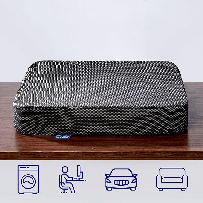 Ifoam Gel Infused Memory Foam Layer Wheelchair Cushion - Seat Cushion for Wheelchair-Office Chair, Kitchen Chair-Pressure Sore and Tailbone Pain Relief-High Dense Polyfoam Base (Black, 20×20×4 inch) - Image 5