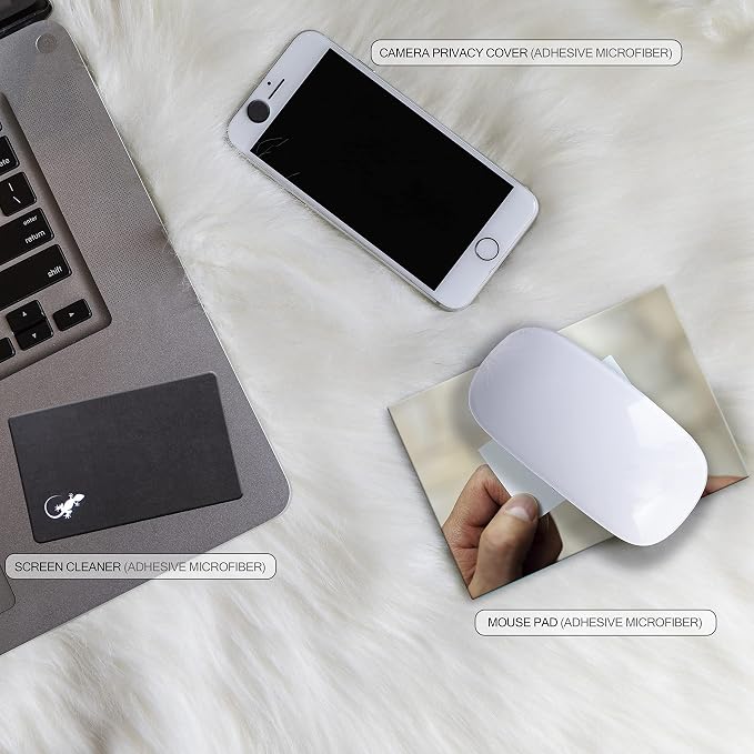 Mouse Pad Adhesive Bottom - Sticks to Any Surface - Portable - Webcam Covers and Screen Cleaner Included (CAN DO IT) - Image 8