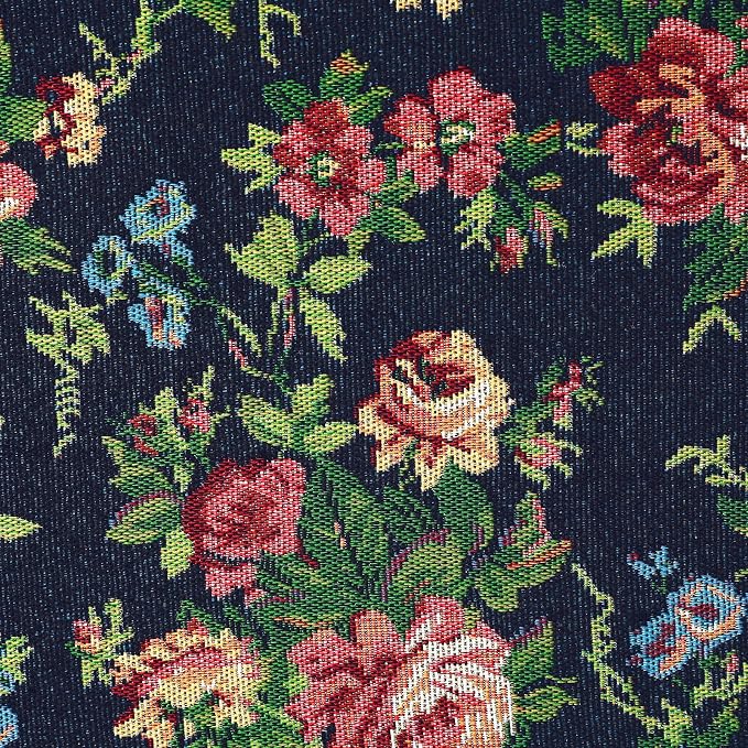 AAAAAcessories D-Shaped Chair Cushions, 2" Thick Dining Chair Pads with Ties and Removable, Machine-Washable Cover, 17" x 16", Set of 2, Night-Blooming Blossoms - Image 3