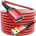 AINOPE USB Extension Cable,USB Extender,USB 3.0 Extension Cable, Male to Female Cord High Data Transfer Compatible with Webcam,Keyboard,Flash Drive,Hard Drive,Printer,10FT,Red by AINOPE10yearsforphoneaccessories
