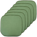 Sweet Home Collection Cushion Memory Foam Chair Pads Honeycomb Nonslip Back Seat Cover 16" x 16", 6 Pack, Green by SweetHomeCollection