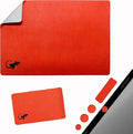 Mouse Pad Adhesive Bottom - Sticks to Any Surface - Portable - Webcam Covers and Screen Cleaner Included (Red) by GeckoTravelTech