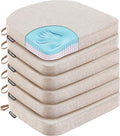 Nordjager Chair Cushions for Dining Chairs, 6 Pack Memory Foam Cushion | 2.5" Thick Chair Cushion; Waterproo Surface with 17" x 16" Size for Kitchen & Dining Chairs, Secure Ties and Washable Cover. by Nordjager