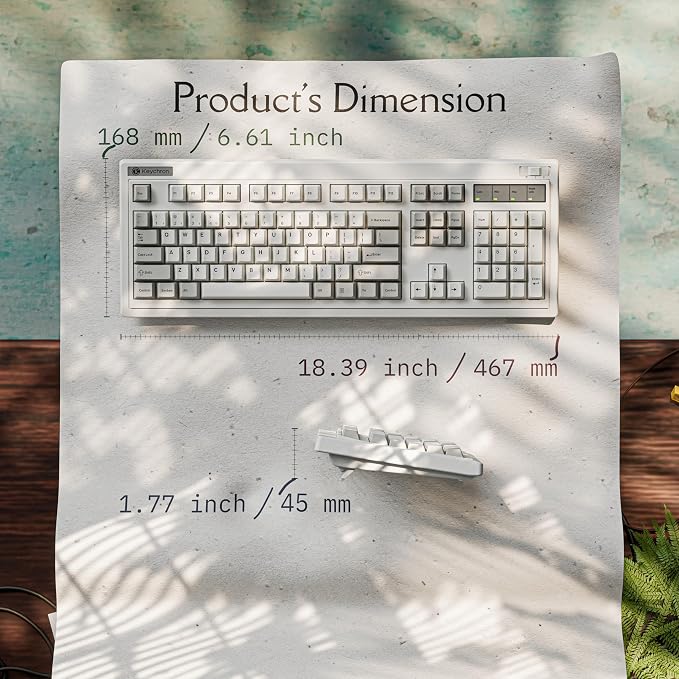 Keychron R6 Retro 100% Full Size Wireless Mechanical Keyboard | Hot Swappable RGB Apex Banana Tactile Switch, QMK Tri-Mode(2.4 GHz/Bluetooth/Wired), Compatible with Mac PC Linux - Image 8