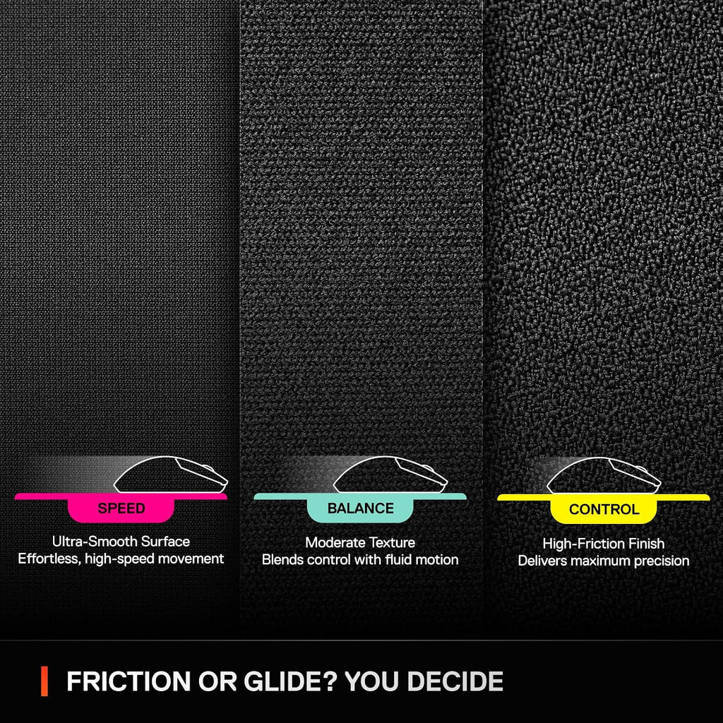 SteelSeries QcK XL Performance Speed Gaming Mousepad - Black - Image 6