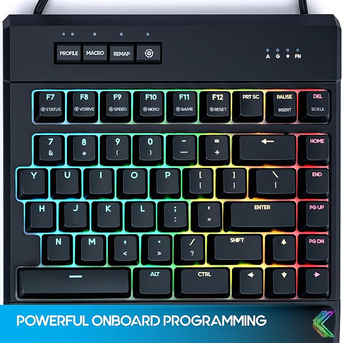 KINESIS Freestyle Edge RGB Plus Split Mechanical Keyboard | Hotswap Linear Switches | RGB | Ergonomic | Detachable Palm Support | Fully Programmable | Mac Keycaps Included | Lift Kit Included - Image 9