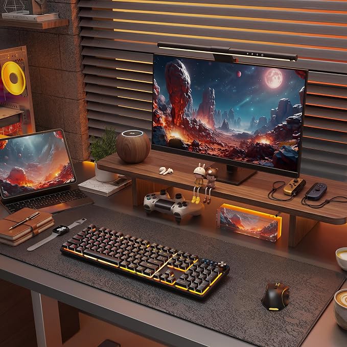 Redragon K521WL Wireless Gaming Keyboard with Knob, Tri-Mode BT/2.4G/USB-C RGB Mechanical Feeling Keyboard with Multimedia Keys, 4000mAh Battery, Anti-Ghosting, Compatible with PC - Upgrade - Image 9
