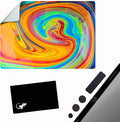 Mouse Pad Adhesive Bottom - Sticks to Any Surface - Portable - Webcam Covers and Screen Cleaner Included (Color Swirl) by GeckoTravelTech