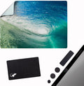 Adhesive Mouse Pad - Peel and Sticks to Any Surface - Travel Mouse Pad, Sticky for Any Surface - Excellent Tracking - Beach Barrel Wave by GeckoTravelTech