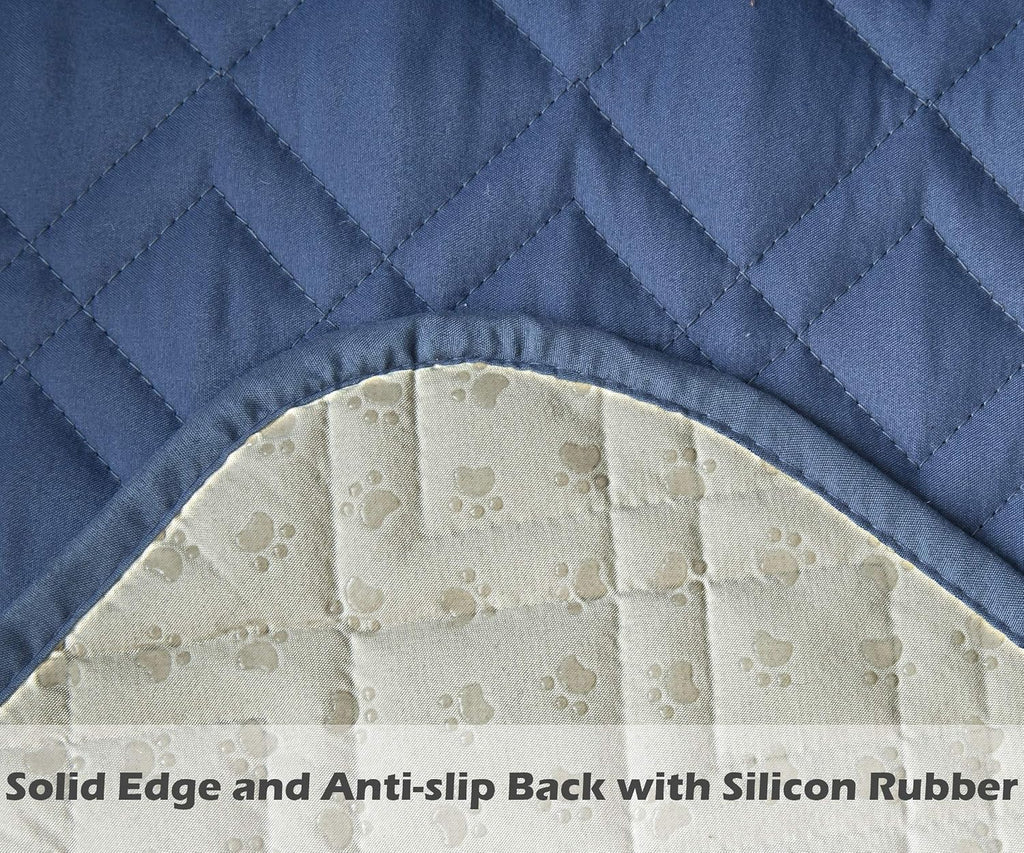 Ameritex Waterproof Nonslip Recliner Cover Stay in Place, Dog Chair Cover Furniture Protector, Ideal Recliner Slipcovers for Pets and Kids (Blue, 23") - Image 4