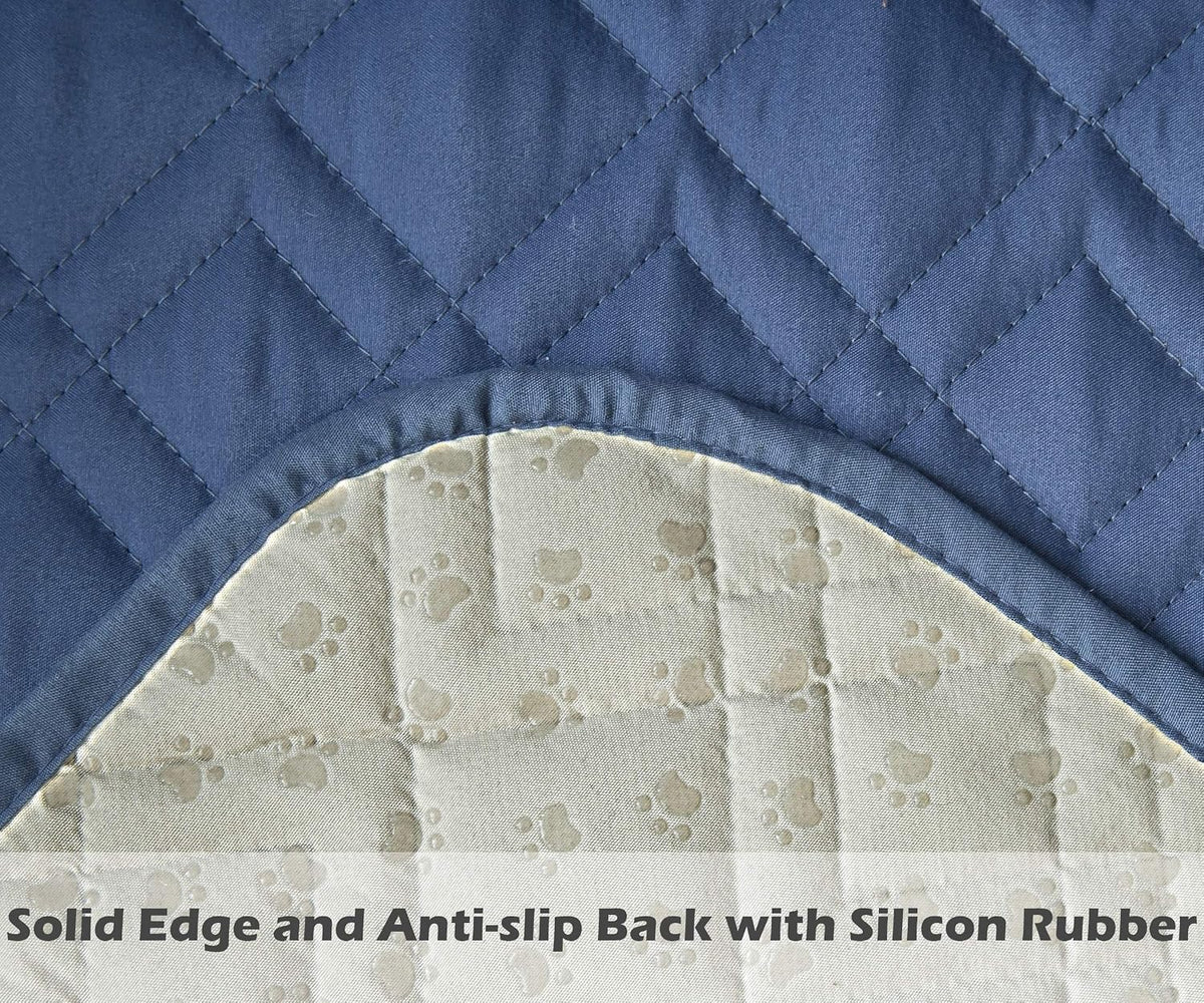 Ameritex Waterproof Nonslip Recliner Cover Stay in Place, Dog Chair Cover Furniture Protector, Ideal Recliner Slipcovers for Pets and Kids (Blue, 23") - Image 4