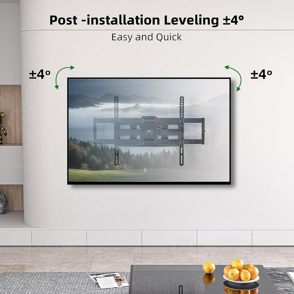 Full Motion TV Wall Mount for Most 37"-84" Flat Screen TV, Swivel or Tilt TV Wall Bracket with Dual Articulating Arms, for 12"-16" Wood Studs, Max VESA 600x400mm, Load 120 lbs by USX MOUNT - Image 5