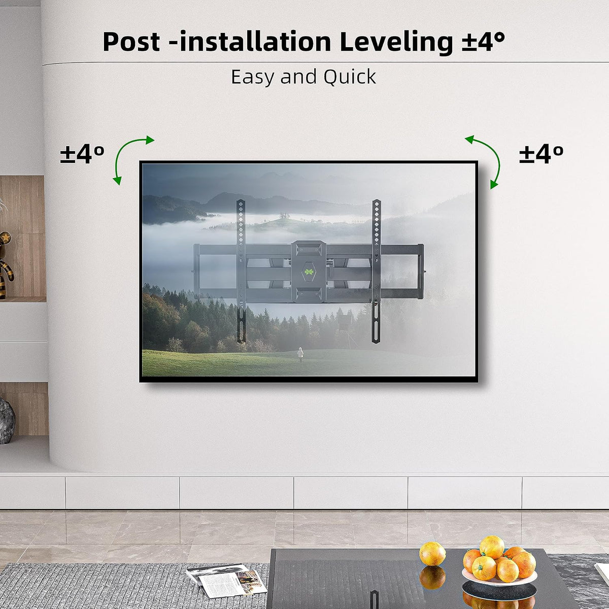 Full Motion TV Wall Mount for Most 37"-84" Flat Screen TV, Swivel or Tilt TV Wall Bracket with Dual Articulating Arms, for 12"-16" Wood Studs, Max VESA 600x400mm, Load 120 lbs by USX MOUNT - Image 5